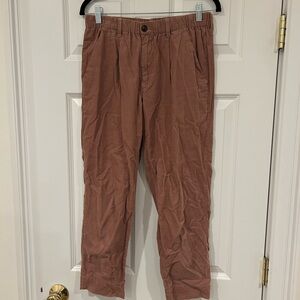 Madewell Ankle-Length Corduroy Pants in Warm Brown